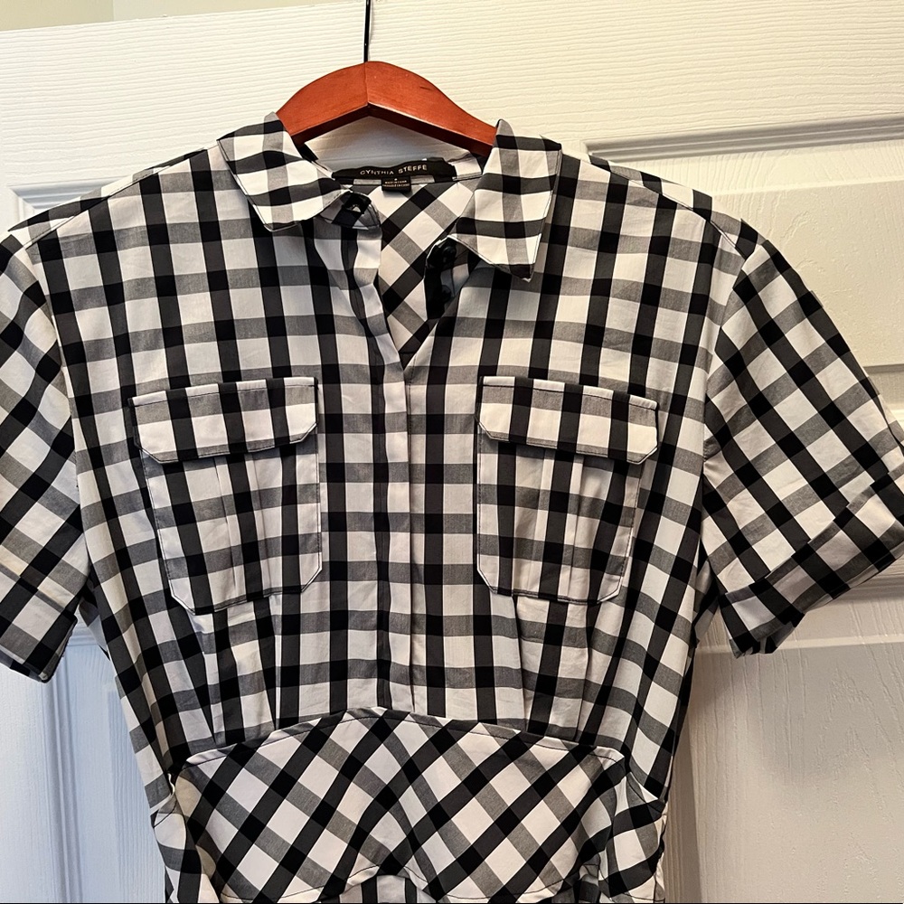 Cynthia Steffens gingham plaid dress